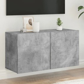 Mobile Tv A Parete Grigio Cemento 80x30x41 Cm /