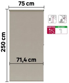 Tenda a rullo filtrante INSPIRE Kangri marrone 75x250 cm