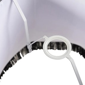 Paralume in seta nero con grigio 45 cm - Granny