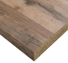 Piano cucina in truciolare rivestito in laminato hpl legno rovere sbiancato Rovere Bianco L 304 x P 63 cm, spessore 3.8 cm