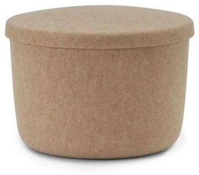 Normann Copenhagen - Hide Storage Pouf Small Sand Normann Copenhagen