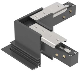 Connettore Incasso Orizzontale Elettrificato On-Off Ego Alluminio Nero
