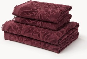 Set di asciugamani in velluto Rosaria, varie misure