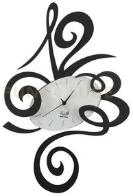 Orologio da parete estroso big robin nero in ferro 62x92cmh