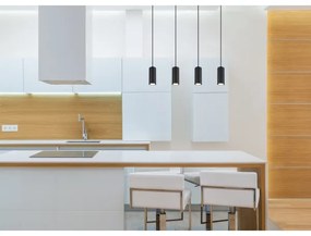 Globo 57911-4HBW - Lampadario a sospensione con filo ROBBY 4xGU10/35W/230V nero/marrone