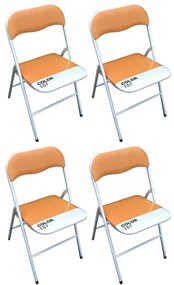 LUCIE - sedia pieghevole salvaspazio set da 4 bicolor