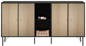 Cassettiera nera in rovere, 169 x 89 cm Mistral Kubus - Hammel Furniture