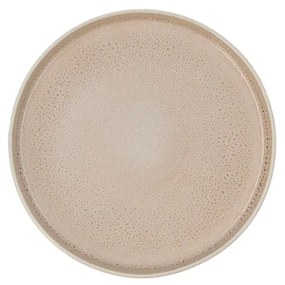Piatto Piano Ariane Porous Ceramica Beige Ø 21 cm (4 Unità)