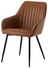 Set di sedie da pranzo marrone in imbottito con braccioli 2 pz Nolan Stripe – Unique Furniture