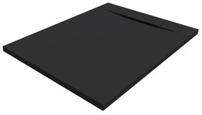 Piatto doccia SANYCCES in resina Siena nero L 70 x L 90 cm opaco effetto pietra