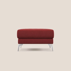 Star Pouf con piedini alti in microfibra impermeabile T11 rosso