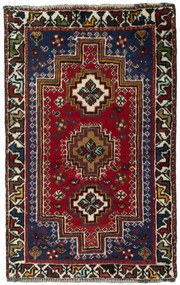 Shiraz Tappeto 100x60 Rosso (Iran) Annodato A Mano