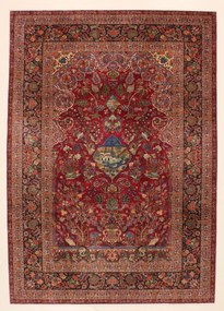 Kashan Tappeto 310x220 (Iran) Annodato A Mano