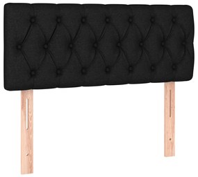 Testiere nero 100 x 7 x 78/88 cm in tessuto