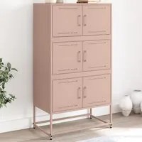 Credenza Rosa 68,5x38,5x123,5 in Acciaio 846489