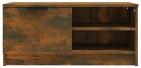 Mobili tv 2 pz rovere fumo 80x35x36,5 cm in legno multistrato