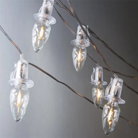 Estensione LED per esterno catena CONE FILAMENT 20xE10 14m limpido/bianco caldo IP44