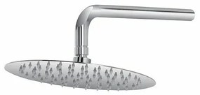 Braccio Doccia tondo Curvo Lungo 35 cm in acciaio Cromo