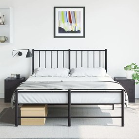 Comodini 2 Pz Neri 34,5x39x44 Cm İn Acciaio /