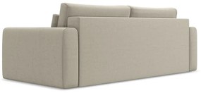 Divano beige allungabile/con contenitore con rivestimento in velluto 238 cm Kapua – Makamii