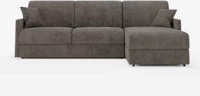 Tommy Divano Letto con penisola contenitore - design minimal e sfoderabile in tessuto smacchiabile simil cotone T33
