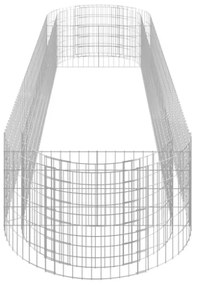 Gabbione con Letto Rialzato in Ferro Zincato 400x100x50 cm