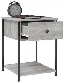 Comodini 2 pz grigio sonoma 44x45x58 cm in legno multistrato