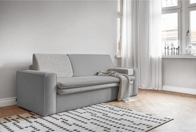 Divano in grigio chiaro allungabile 237 cm Wilson – Miuform