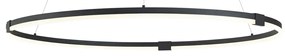 Lampada a sospensione di design nera 120 cm con LED dimmerabile a 3 livelli - Anello