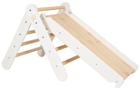 Pikler triangolo montessori bianco in pino massiccio 46x87x60 cm Montessori – Meowbaby