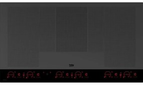 Beko MHII 98810 NTMT: Piano a Induzione Midnight, 11 Zone con 3 Sezioni IndyFlex+ e 2 Extension, 90 cm. Colore del prodotto: Nero, Posizionamento