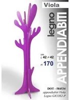 Albero Appendiabiti da terra piantana viola cm 42 x 170 h