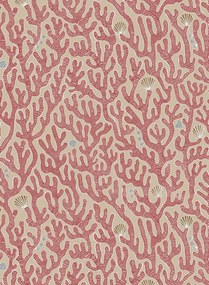 Josephine Munsey Carta da parati Coral - Red Toppings