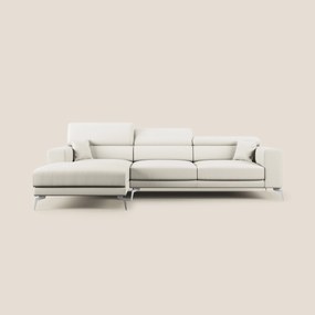 Blade Divano moderno angolare con poggiatesta reclinabili in Ecopelle T04