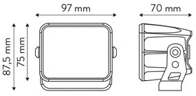 LED Faretto per macchina DUO BLACK LED/40W/9-36V IP69 6000K quadrato