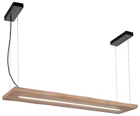 Lampada a sospensione in legno 120 cm con LED e telecomando - Ajdin