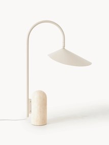 Lampada da tavolo grande con base in marmo Arum, orientabile