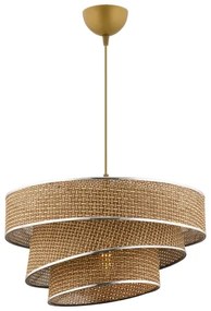 Lampadario a sospensione con cavo COUPER 1xE27/60W/230V marrone/cromo lucido