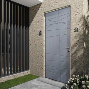 Porta blindata MASTER Invisible grigio/bianco L 90 x H 210 cm apertura sinistra