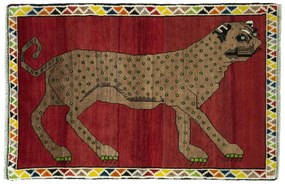 Gabbeh Tappeto 160x110 Rosso (Iran) Annodato A Mano
