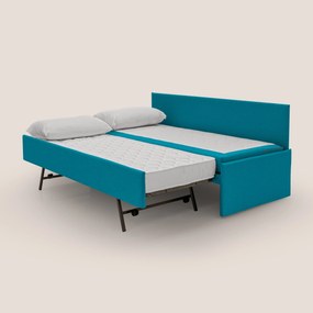 Naviglio Divano duplex con doppio letto in tessuto simil cotone impermeabile T13 azzurro