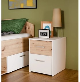 Comodino URO rovere artisan/bianco