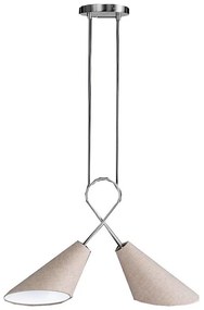 Fischer & Honsel 65170 - Lampadario a sospensione con filo SAGA 2xE27/12W/230V