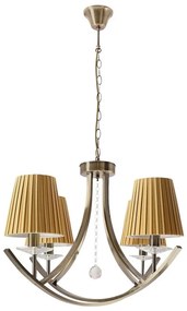 Lampadario a catena VITORIA 4xE14/40W/230V giallo/ottone