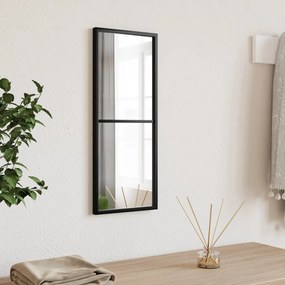 Specchio Da Parete Nero 20x50 Cm Rettangolare İn Ferro /