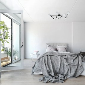Plafoniera neoclassico Arty Ø 55 cm nero IP20, 8XG9