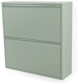 Scarpiera in metallo grigio-verde Billy - Spinder Design