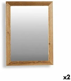 Specchio da parete Canada Marrone 60 x 80 x 2 cm (2 Unità)