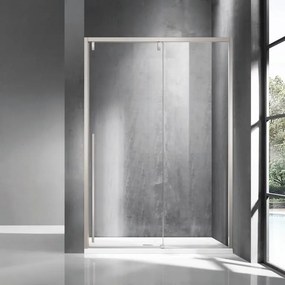 Doccia nicchia 140cm finitura acciaio spazzolato | KSA4000AS - KAMALU