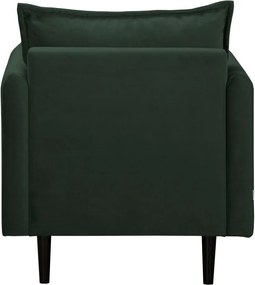 Poltrona verde scuro con rivestimento in velluto Juli – Ropez
